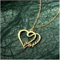 Personalized Double Name Heart Necklace